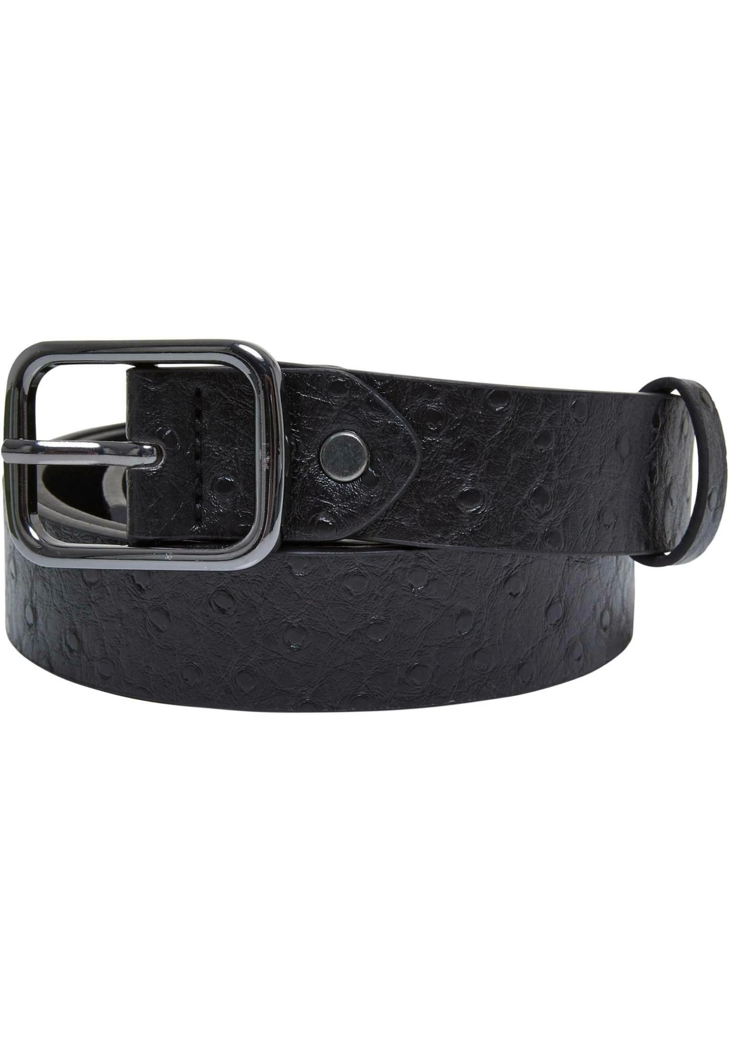 URBAN CLASSICS Accessoires Ostrich - Ceinture - Black Gunmetal 1 URBAN CLASSICS Accessoires Ostrich - Ceinture - Black Gunmetal