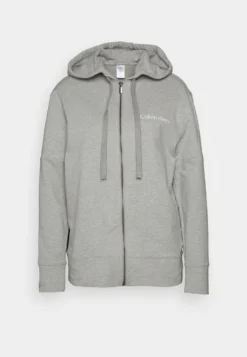 CALVIN KLEIN UNDERWEAR Modern Structure Full Zip Hoodie - Haut De Pyjama - Grey Heather