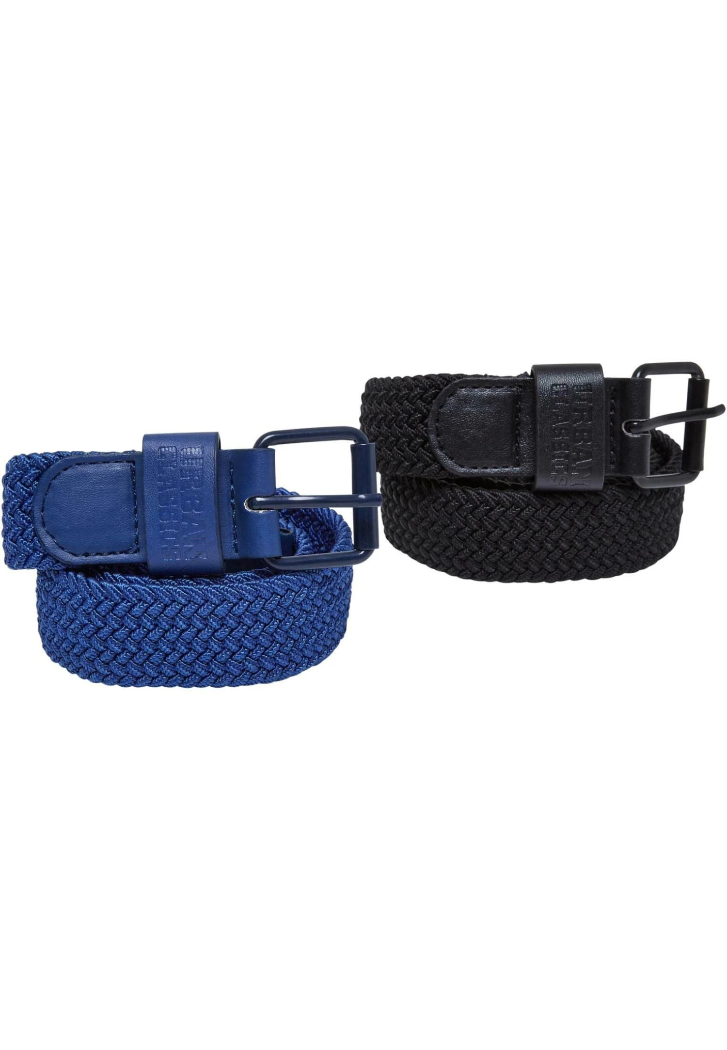 URBAN CLASSICS 2 Pack Unisex - Ceinture Tressée - Black Spaceblue 1 URBAN CLASSICS 2 Pack Unisex - Ceinture Tressée - Black Spaceblue