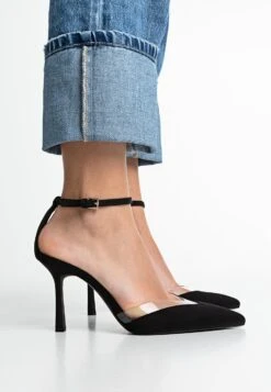 Stradivarius With Vinyl Detail - Escarpins À Talons Hauts - Black