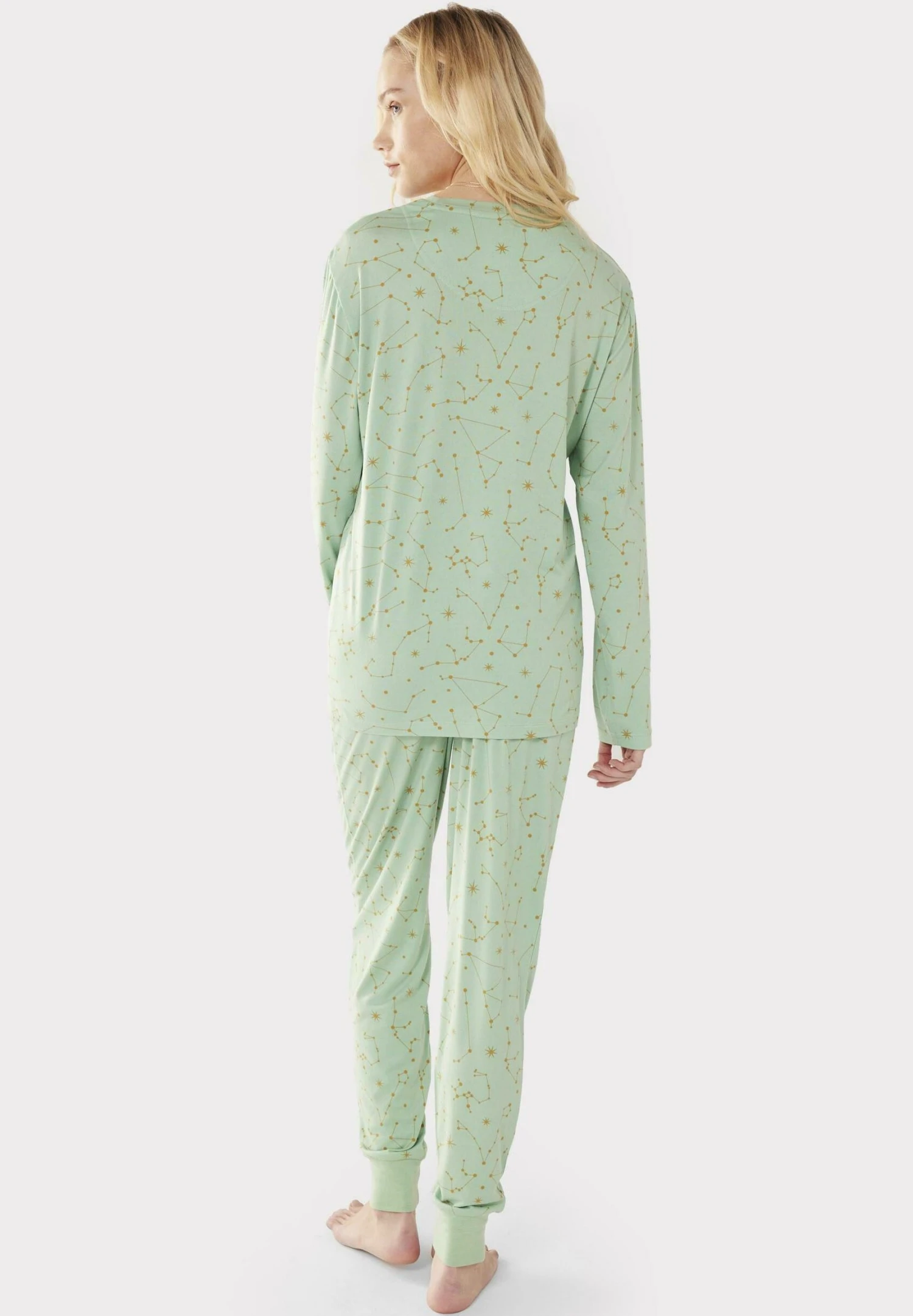 Constellations Crewneck Long - Pyjama - Khaki 2 Constellations Crewneck Long - Pyjama - Khaki – Image 2