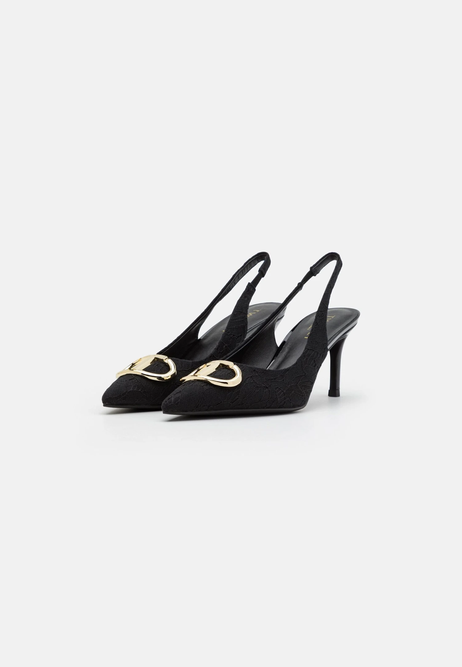 TWINSET Scarpa Slingback Con Tacco In Pizzo - Escarpins - Nero 2 TWINSET Scarpa Slingback Con Tacco In Pizzo - Escarpins - Nero – Image 2