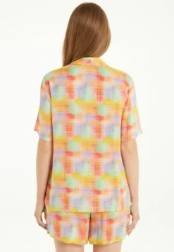 Aus Mit Halblangen Ärmeln Und Knopflei Set - Pyjama - Multifarben Stampa Shaded Check 7 Aus Mit Halblangen Ärmeln Und Knopflei Set - Pyjama - Multifarben Stampa Shaded Check -Vêtements Pour Femmes Magasin cf0909d9739a4db98f820f42e0685e29