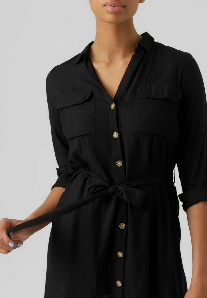 Vero Moda Robe Chemise - Black 4 Vero Moda Robe Chemise - Black – Image 4